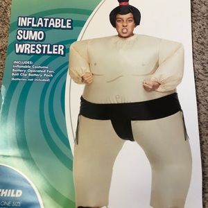 Inflatable sumo wrestler Halloween costume.